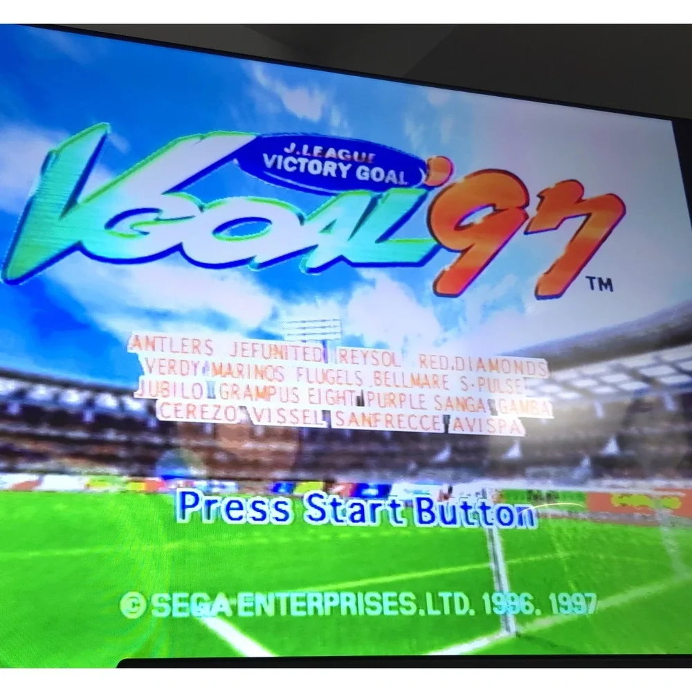 J.League Victory Goal '97 - Sega Saturn Japan Import - CIB w/ Postcard & Tested